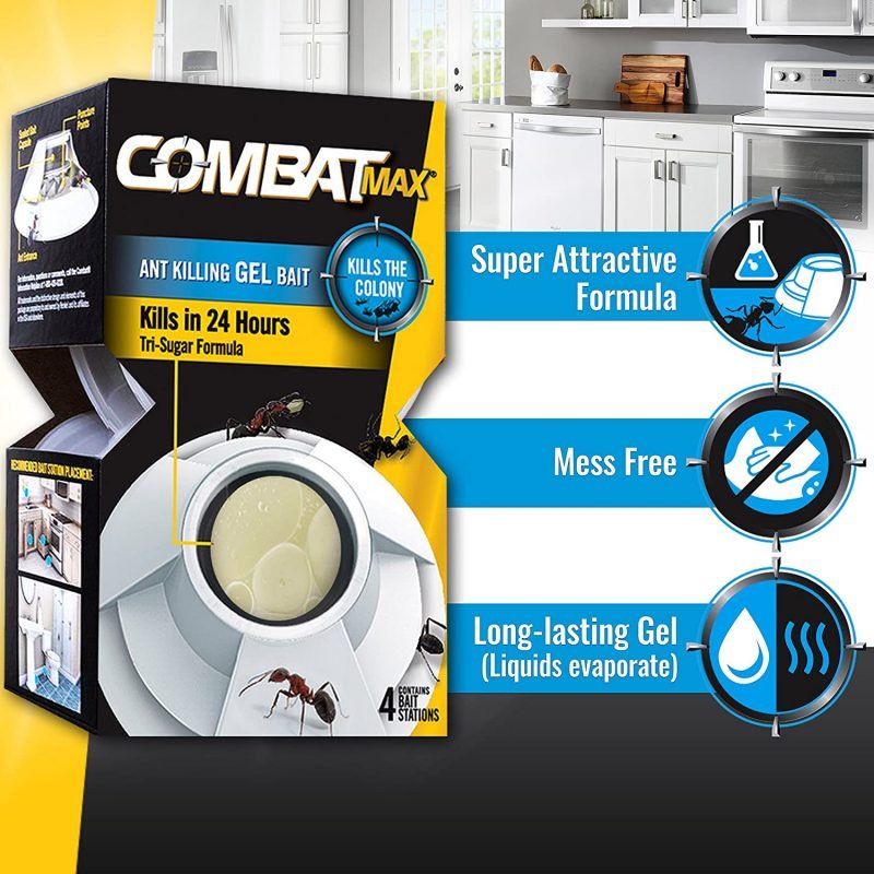 Combat Max - Ant Killing Gel Bait Station, Indoor and Outdoor Use