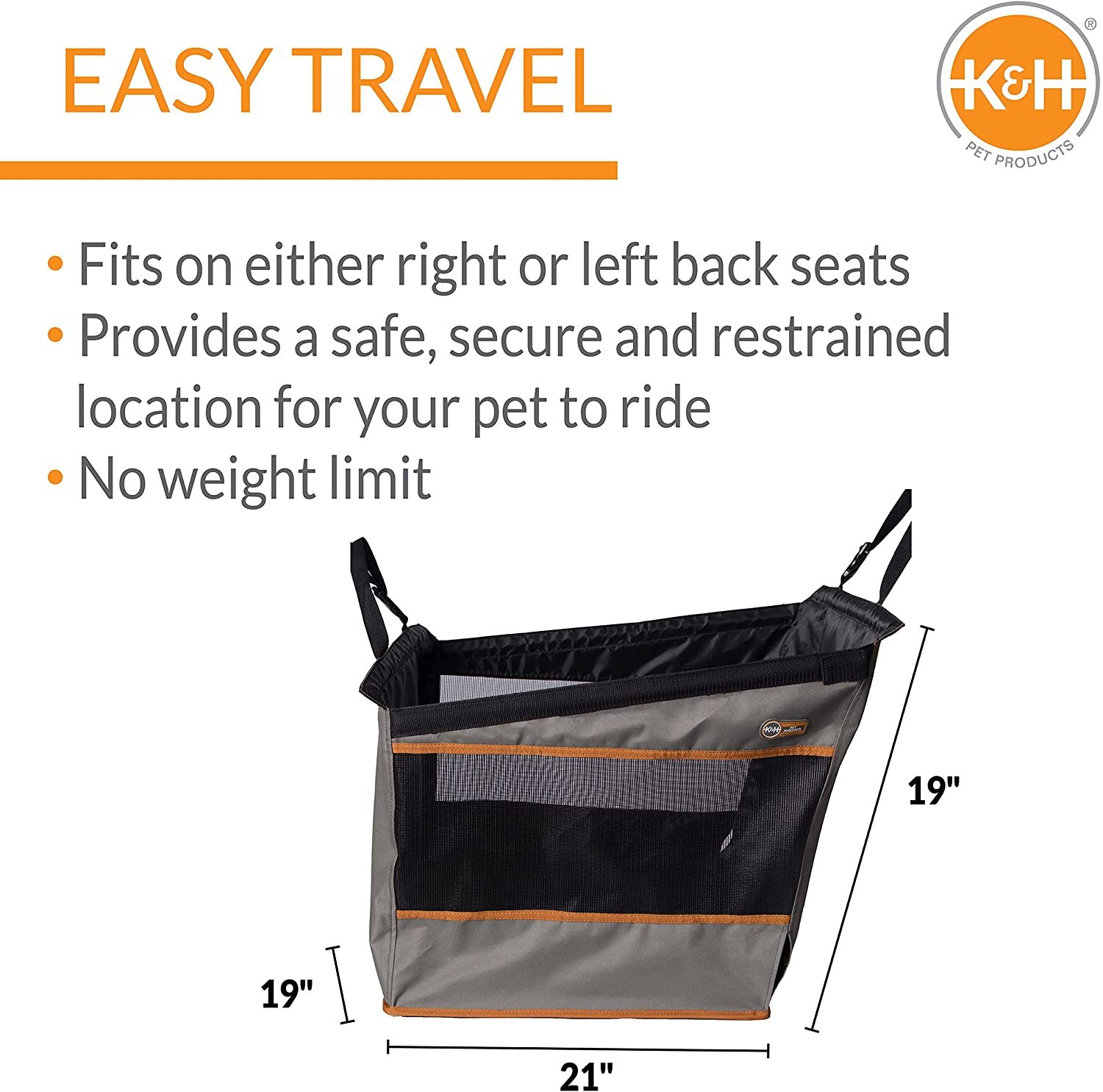 K&H Pet - Products Buckle N' Go Dog Car Seat for Pets