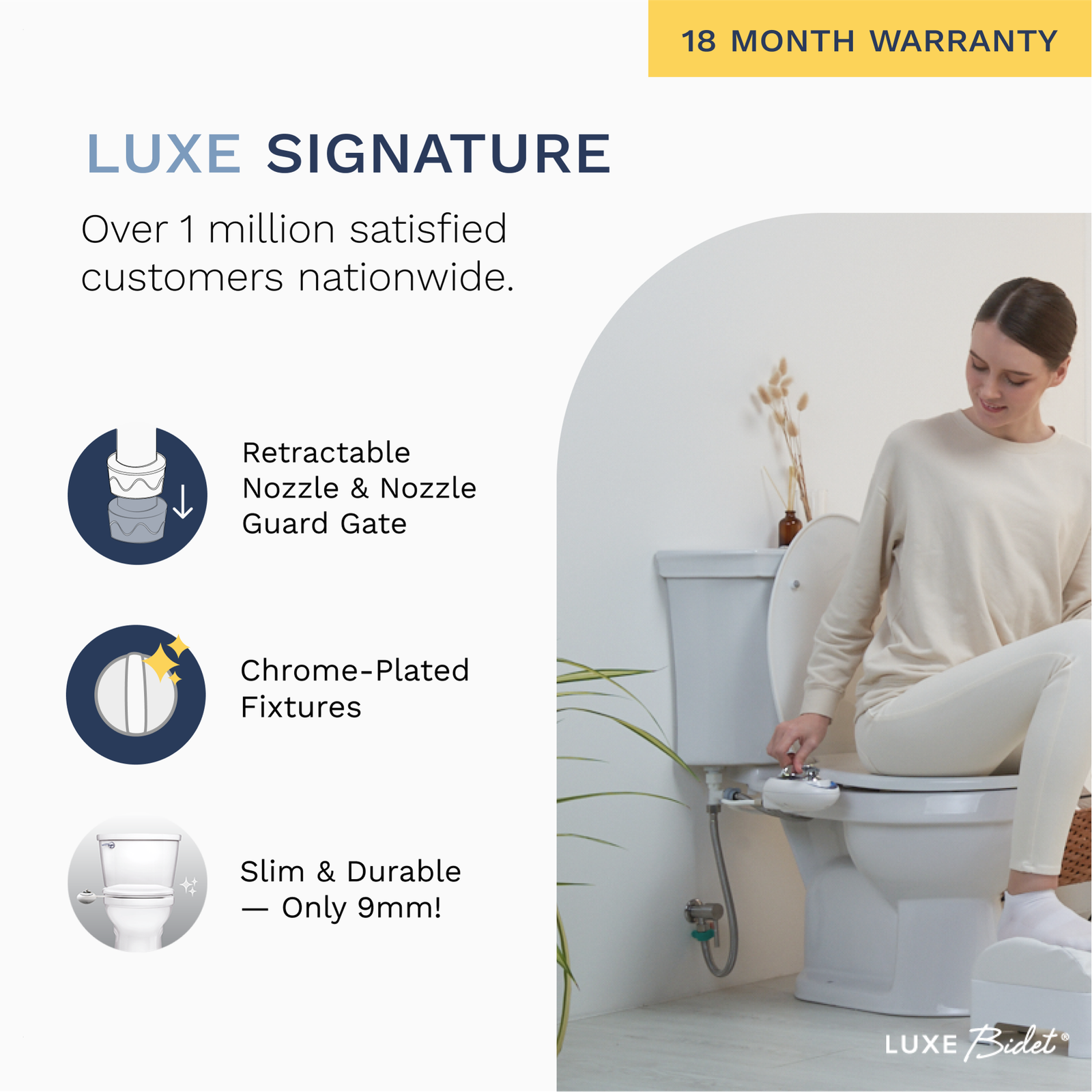 LUXE Bidet Fresh Water Dual-Nozzle Self-Cleaning-1