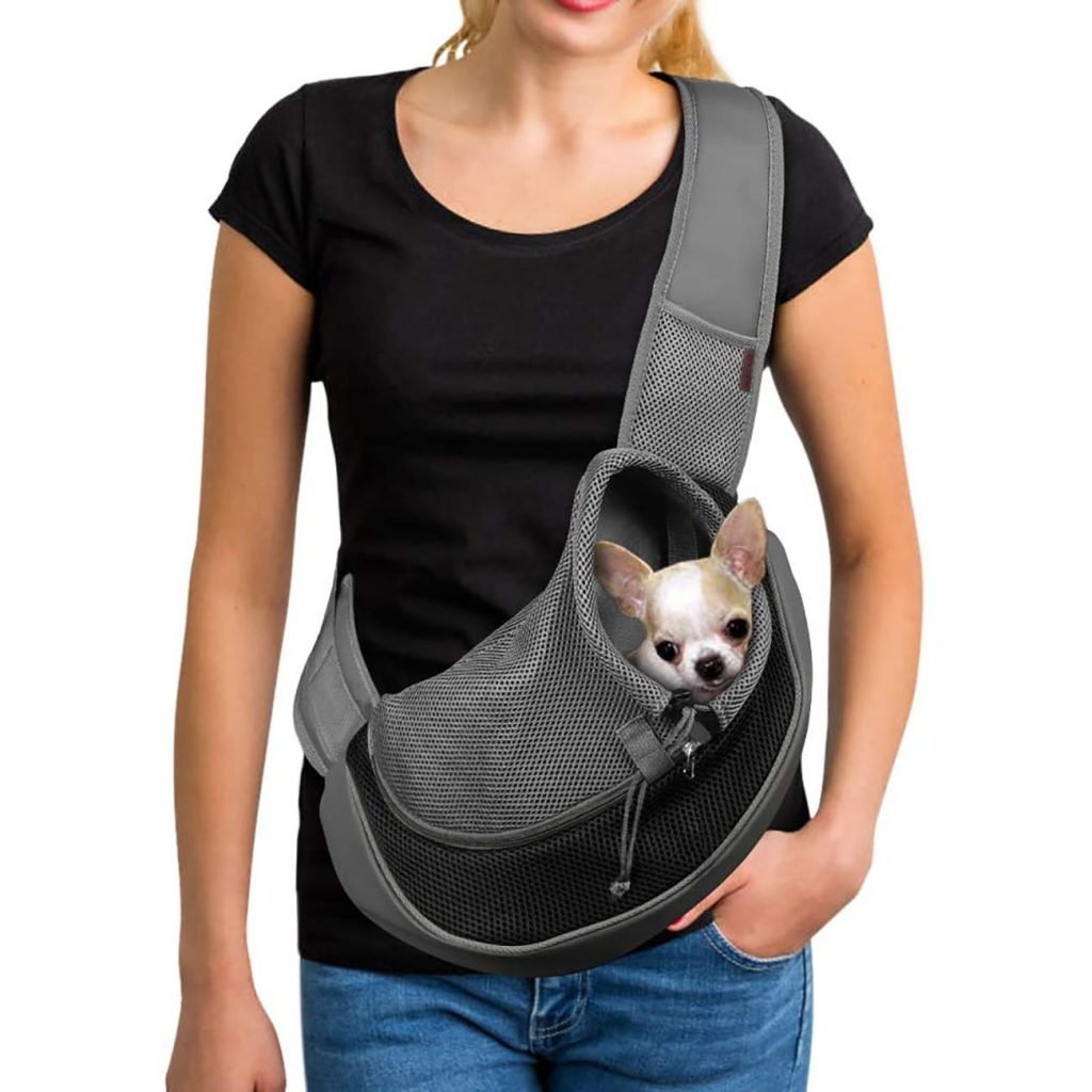 YUDODO - Pet Dog Sling Carrier Bag Breathable Mesh - Travel Safe for Dogs Cats